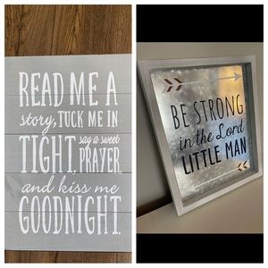 2 Wall Decor signs from Hobby Lobby